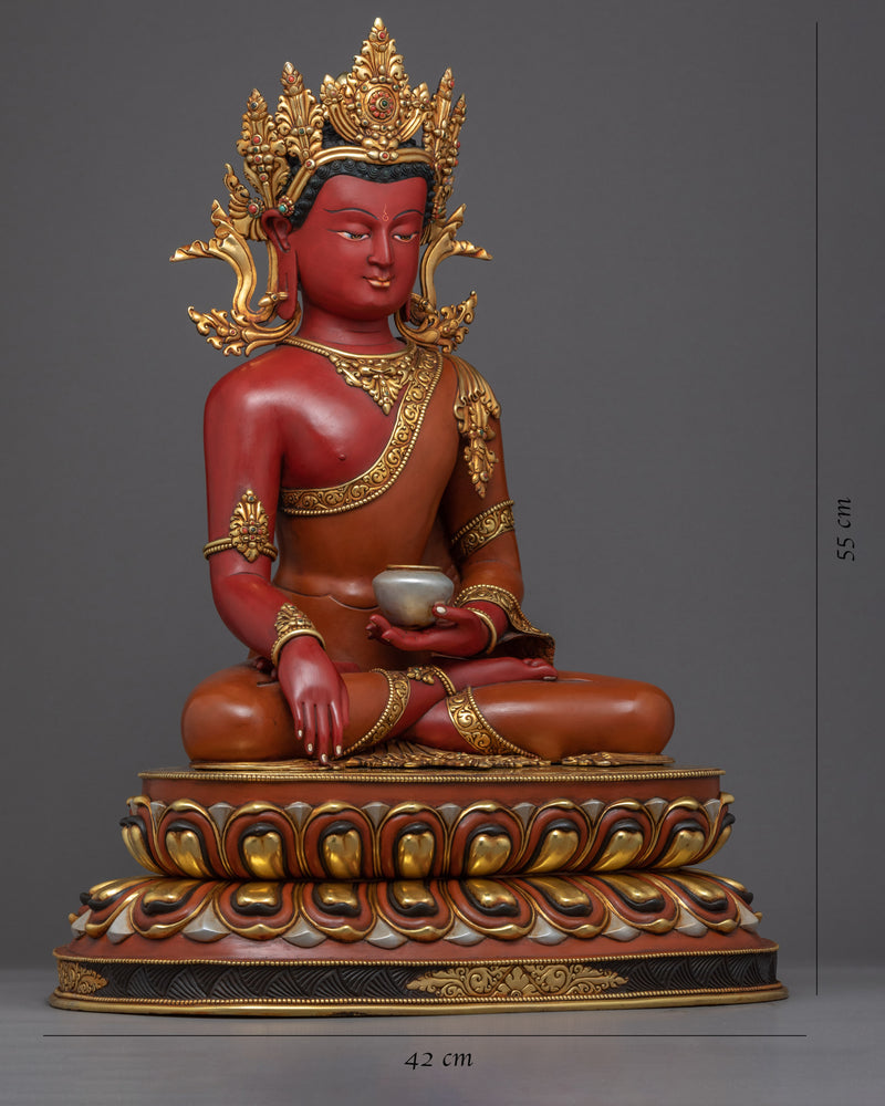 Crown Shakyamuni Buddha Sculpture | Rare Himalayan Art