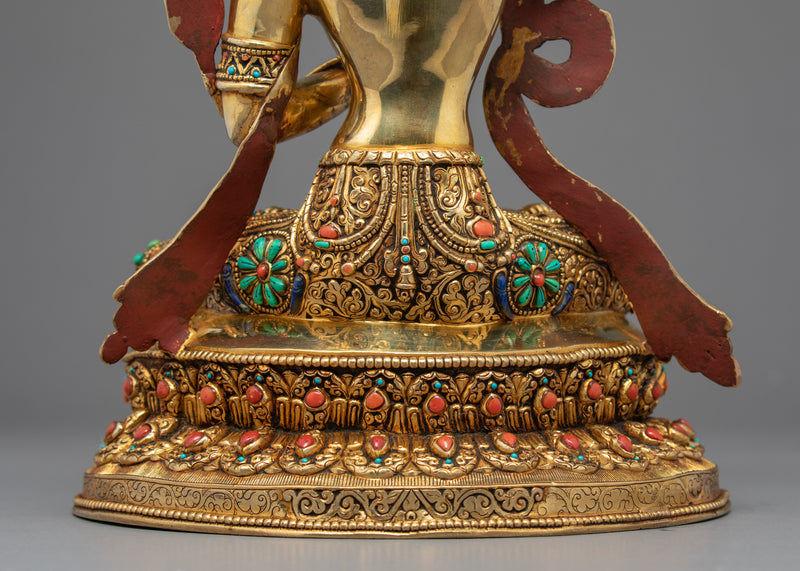Manjushri Flaming Sword Statue | Handmade Bodhisattva Artwork