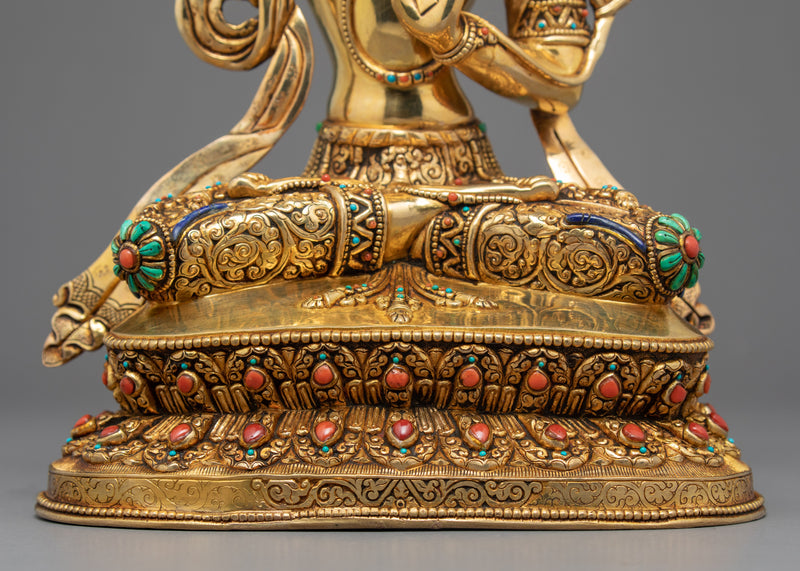 Manjushri Flaming Sword Statue | Handmade Bodhisattva Artwork