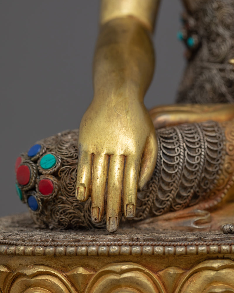 The Buddha Siddhartha Gautama |  Gold Plated Himalayan Art