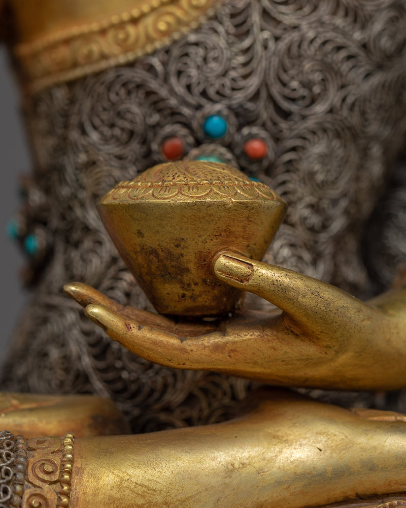 The Buddha Siddhartha Gautama |  Gold Plated Himalayan Art