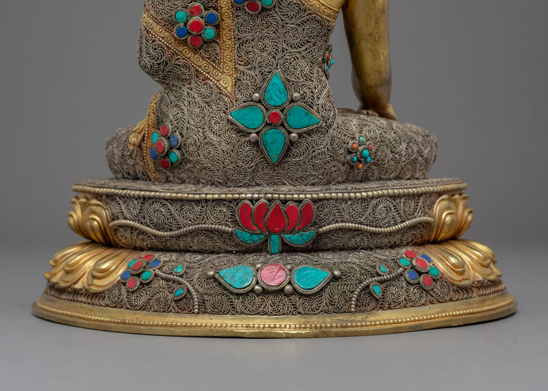 The Buddha Siddhartha Gautama |  Gold Plated Himalayan Art