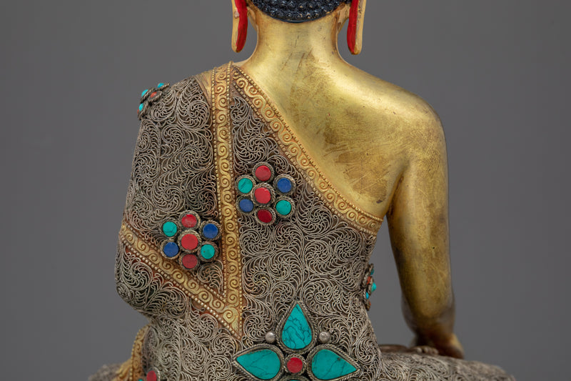 The Buddha Siddhartha Gautama |  Gold Plated Himalayan Art