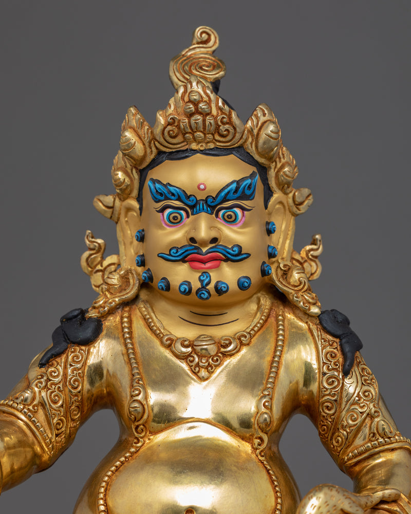 Dzambhala Gold Statue | Deity of Wealth and Prosperity