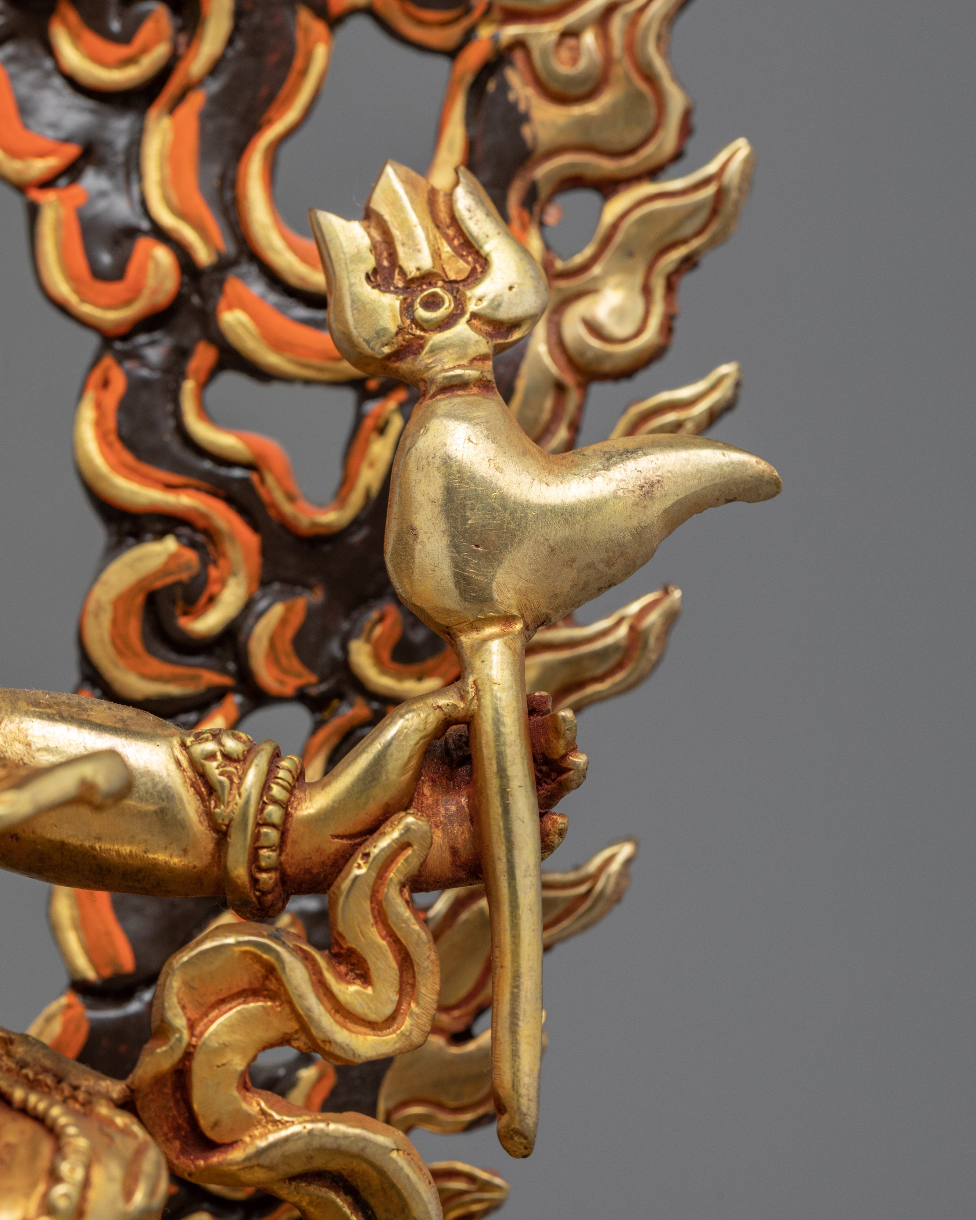 4 Armed Mahakala | 24K Gold Hand Carved Statue