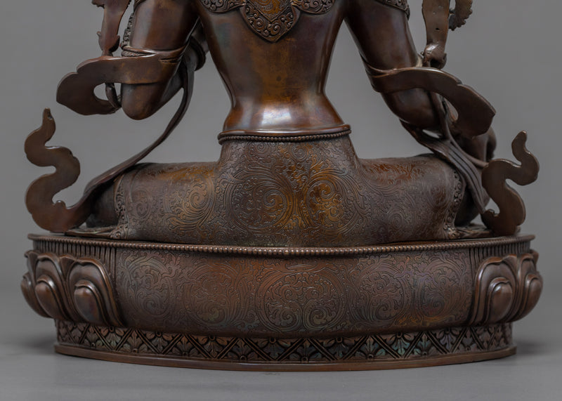 Green Tara Indoor Sculpture | Female Buddha Art