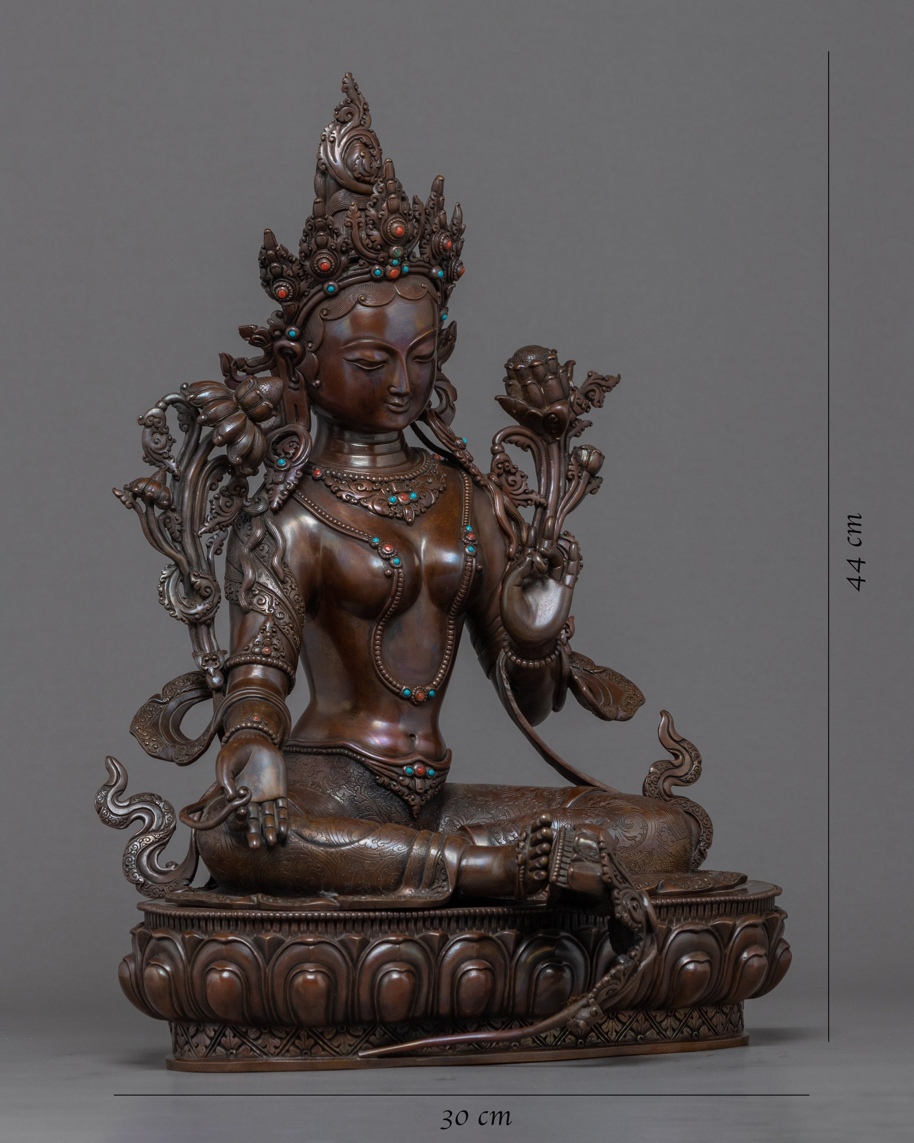 Green Tara Indoor Sculpture | Female Buddha Art