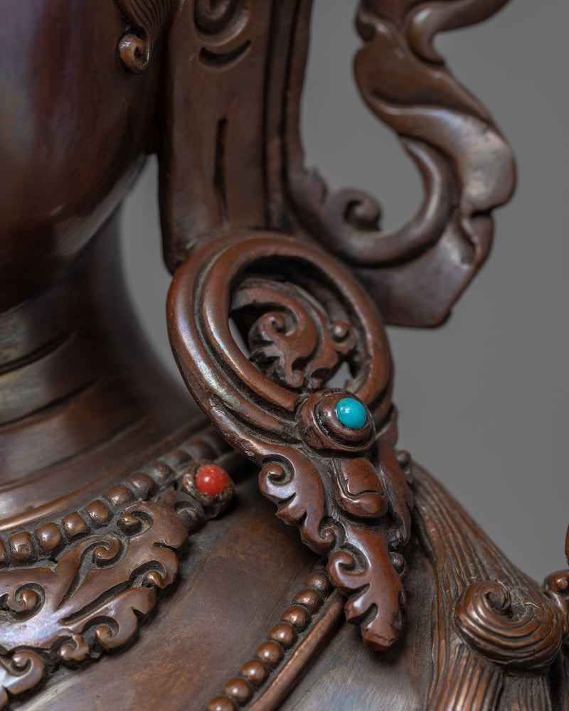 Green Tara Indoor Sculpture | Female Buddha Art