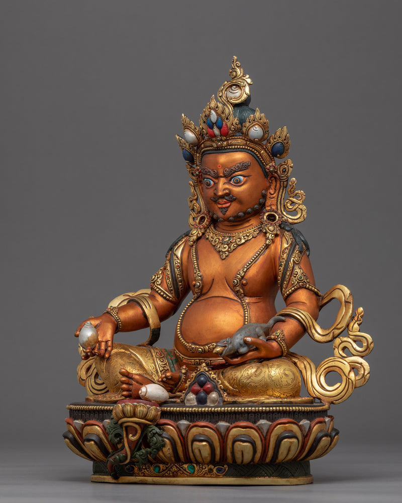 Wealth Deity Dzambhala Sculpture | Traditional Himalayan Art of Nepal