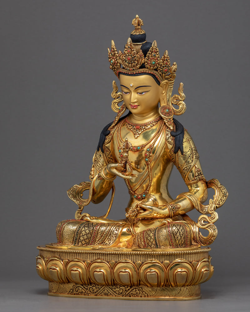 Vajrasattva Gold Statue | Tibetan Dorje Sempa