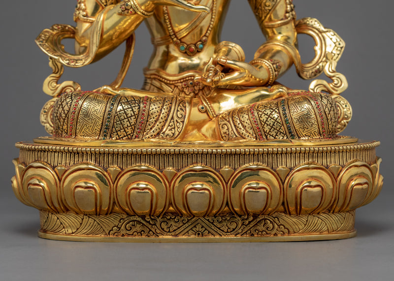 Vajrasattva Gold Statue | Tibetan Dorje Sempa