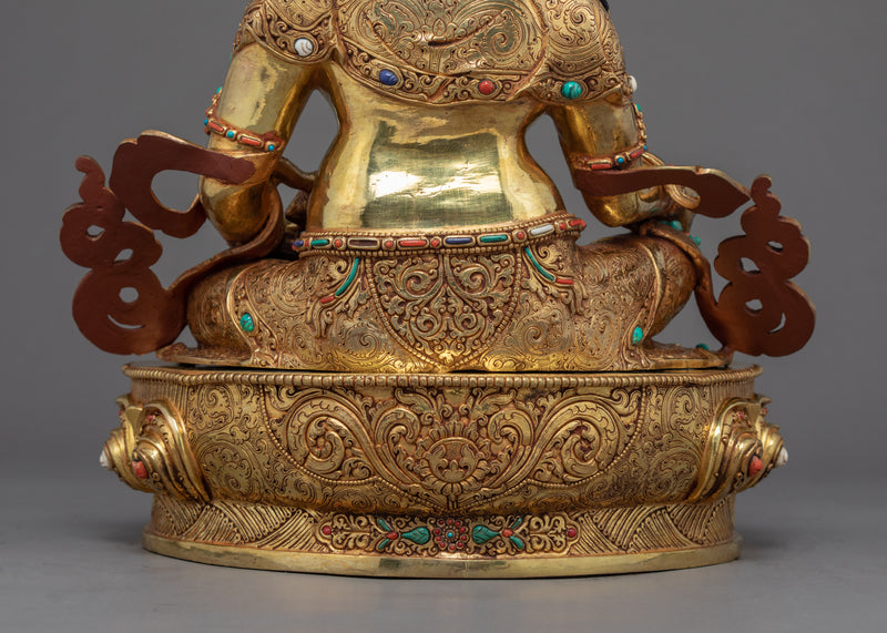 Jambhala Sculpture | 24K Gold Hand Carved Art