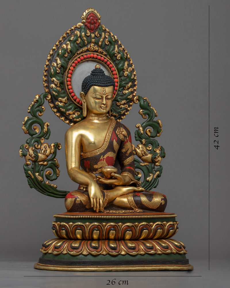 Buddha Shakyamuni Statue | Traditional Himalayan Tibet Art