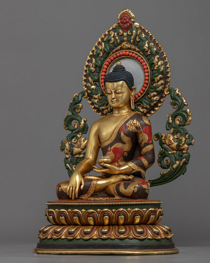 Buddha Shakyamuni Statue | Traditional Himalayan Tibet Art