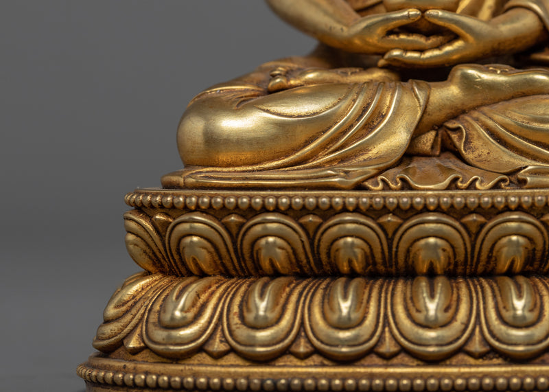 Seated Buddha Amitabha Sculpture | Traditional Tibetan Art