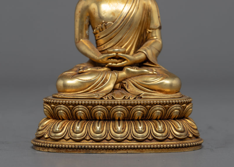 Seated Buddha Amitabha Sculpture | Traditional Tibetan Art