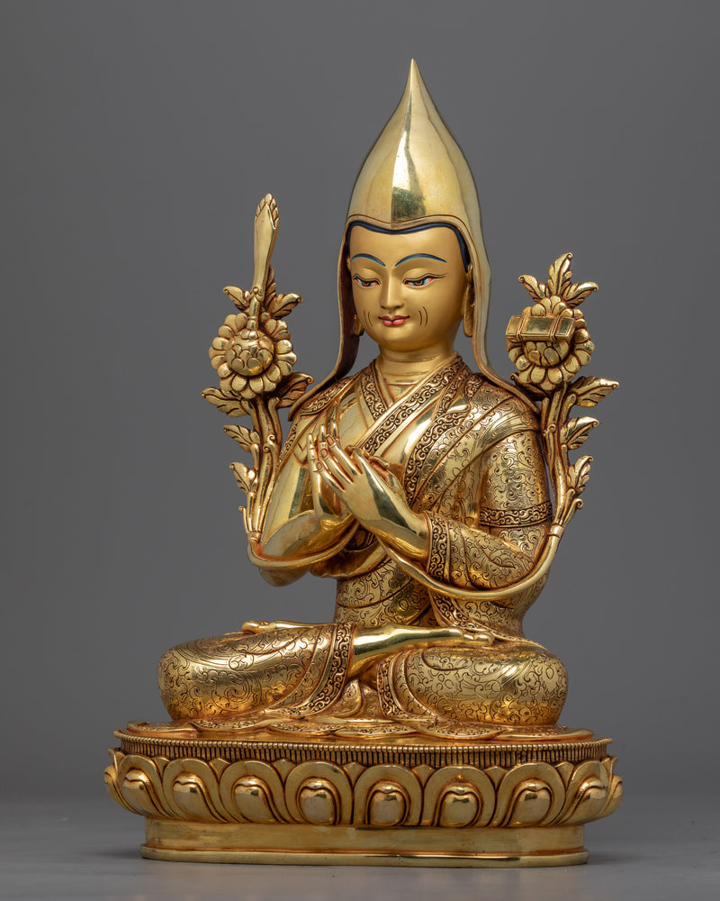 Je Tsongkhapa Statue for Meditation and Ritual | "The Man From Tsongkha" Art