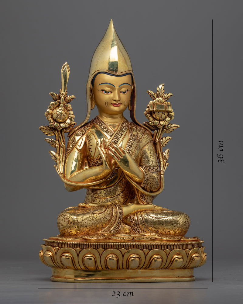 Je Tsongkhapa Statue for Meditation and Ritual | "The Man From Tsongkha" Art