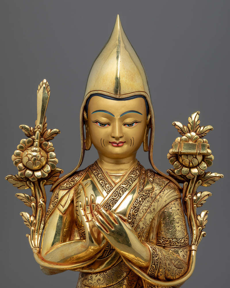 Je Tsongkhapa Statue for Meditation and Ritual | "The Man From Tsongkha" Art