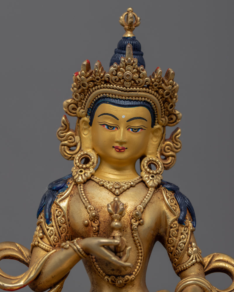Vajrasattva Heruka Statue | Gold Plated Machine Molded Himalayan Art