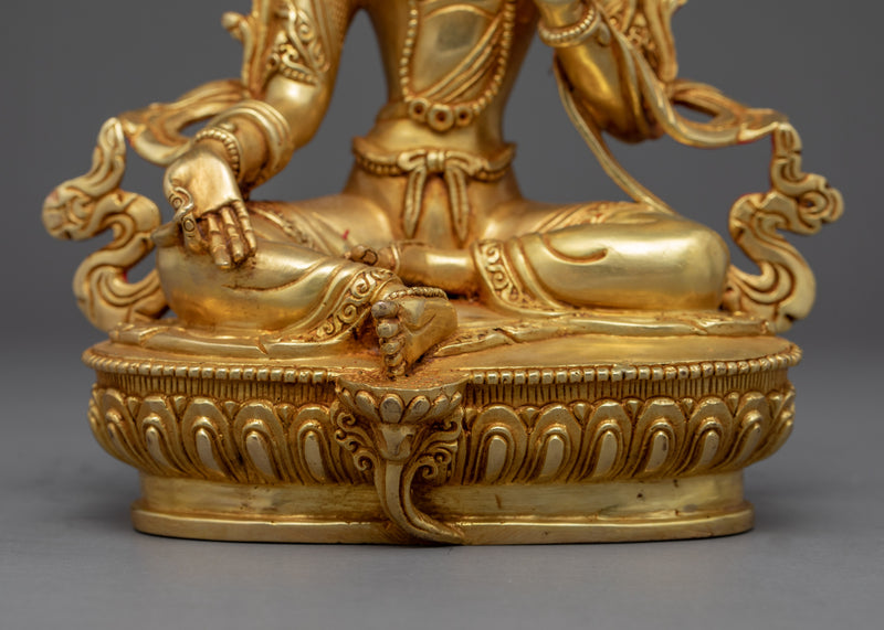 Compassionate Green Tara Statue | Himalayan Buddhist Artwork