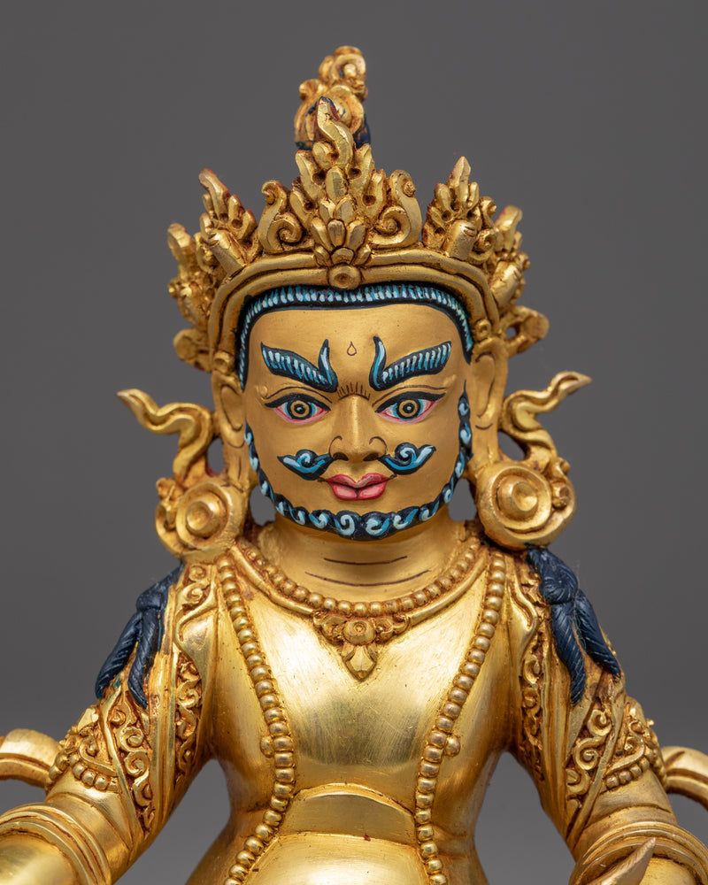Dzambhala Sculpture | Tibetan Hand-Carved Wealth Deity