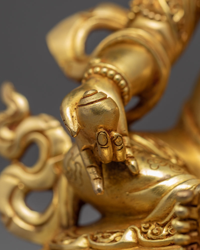 Dzambhala Sculpture | Tibetan Hand-Carved Wealth Deity