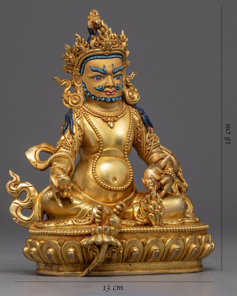 Dzambhala Sculpture | Tibetan Hand-Carved Wealth Deity