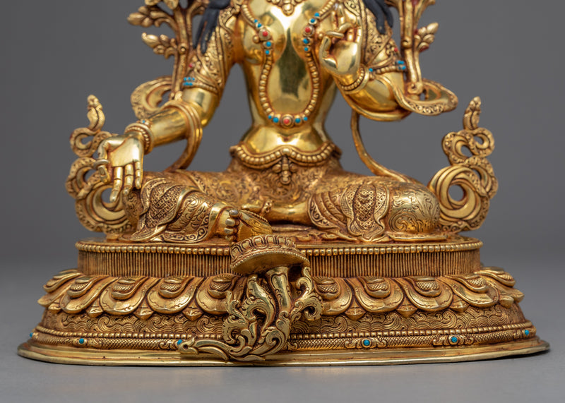 Green Tara Female Buddha | Traditional Himalayan Art Craft