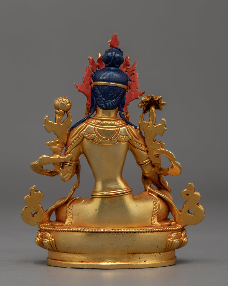 Mini Green Tara Statue | Traditionally Crafted Buddhist Art