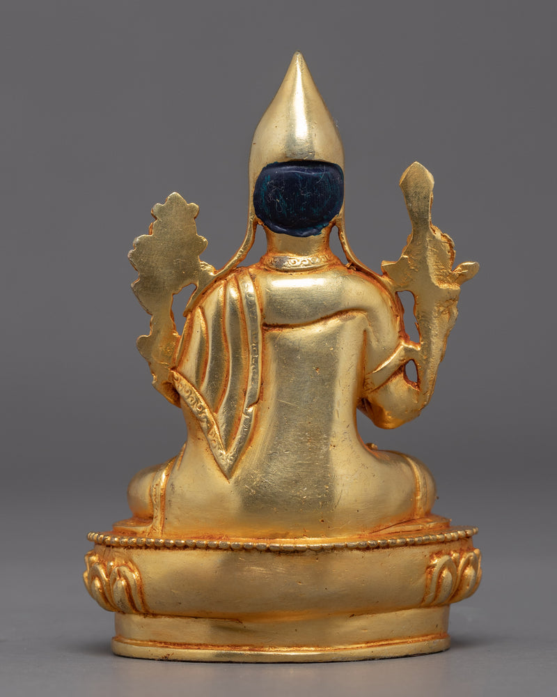 Miniature Tsongkhapa Statue | Buddhist Master Art