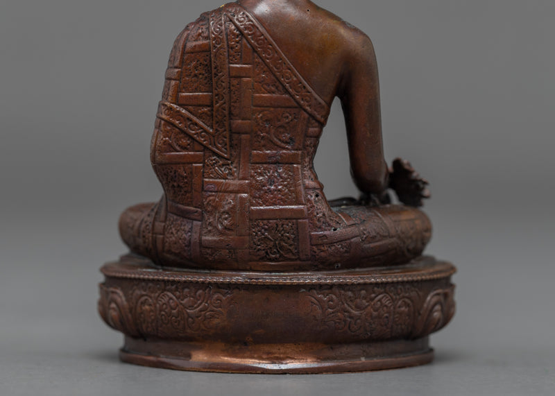 Small Medicine Buddha Statue | Traditional Oxidized Copper Statue