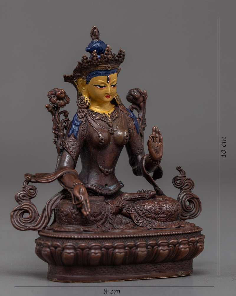 Mini White Tara Statue | Himalayan Buddhist Art