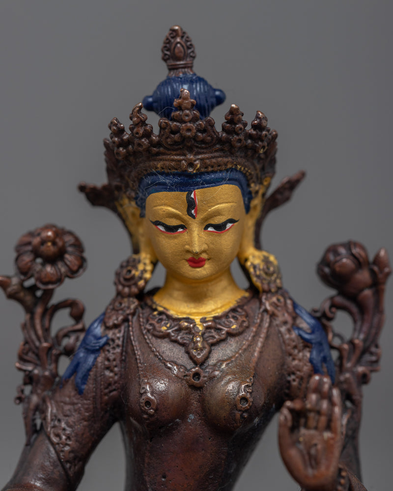 Mini White Tara Statue | Himalayan Buddhist Art