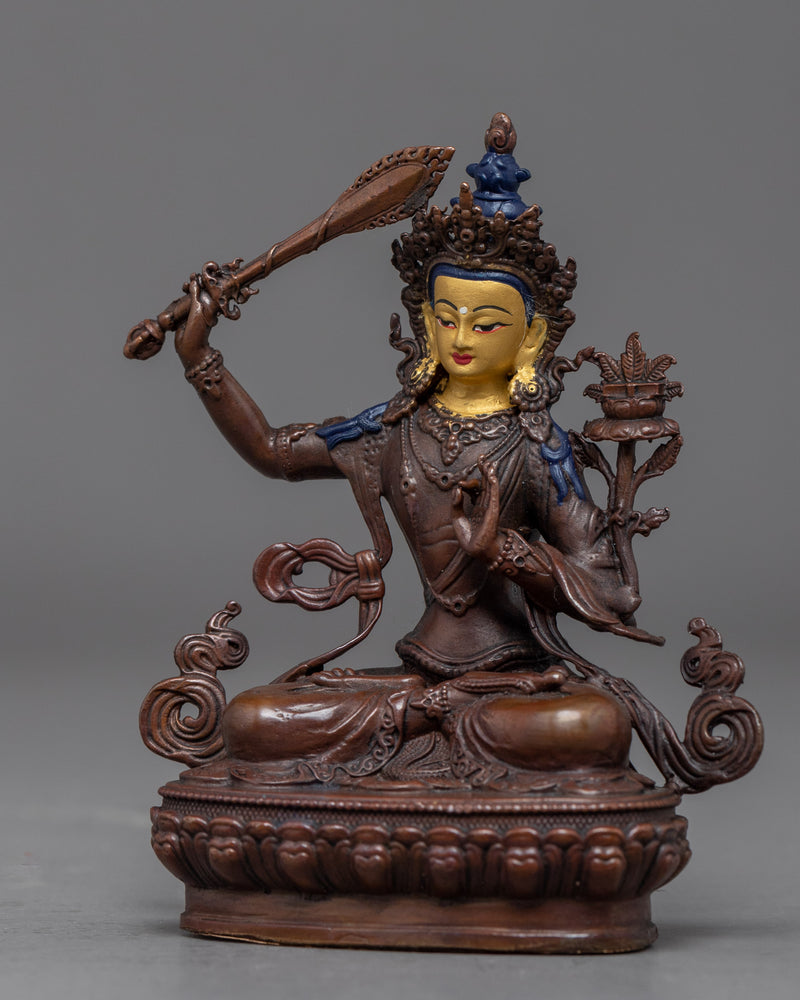 Mini Manjushri Statue | Bodhisattva Deity of Wisdom