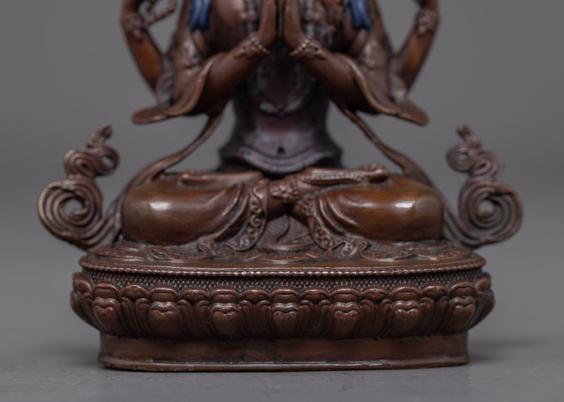 Miniature Chenrezig Statue | Compassionate Bodhisattva