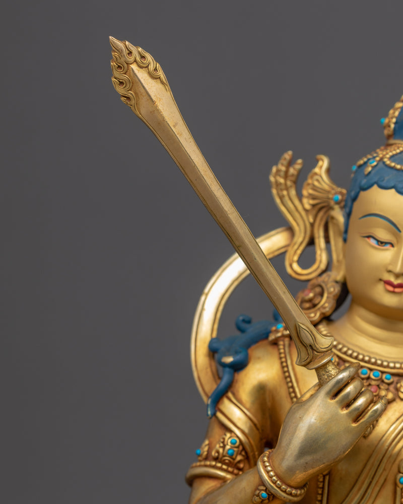Rare Manjushri Statue | Hand-made Himalayan Traditional Art