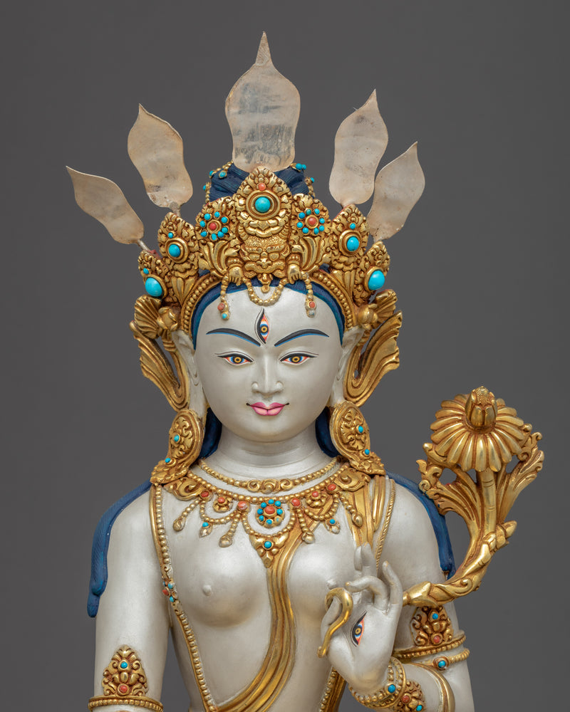 White Tara Statue Art | Himalayan Fine Art of Nepal