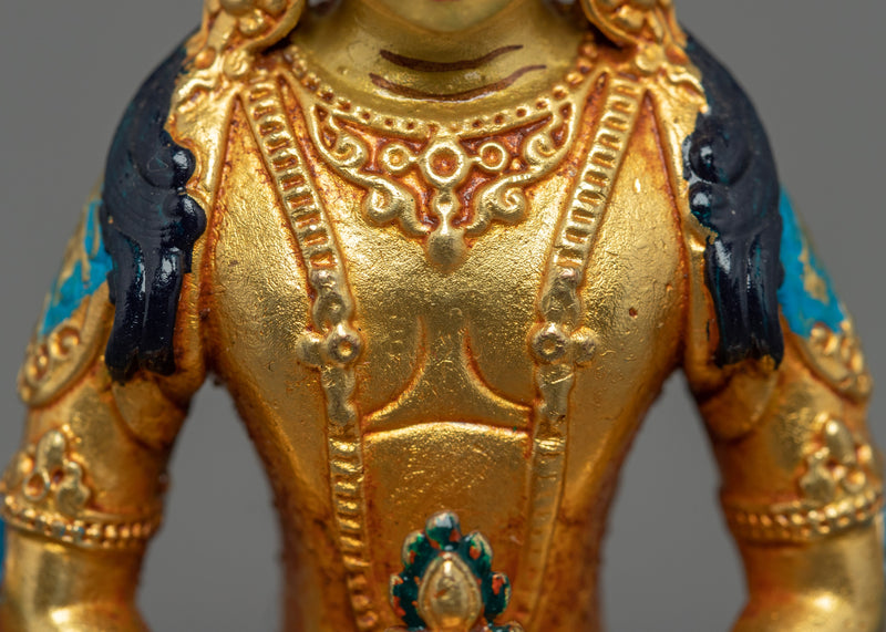 Miniature Statue of Amitayus Buddha | Traditional Buddhist Statue
