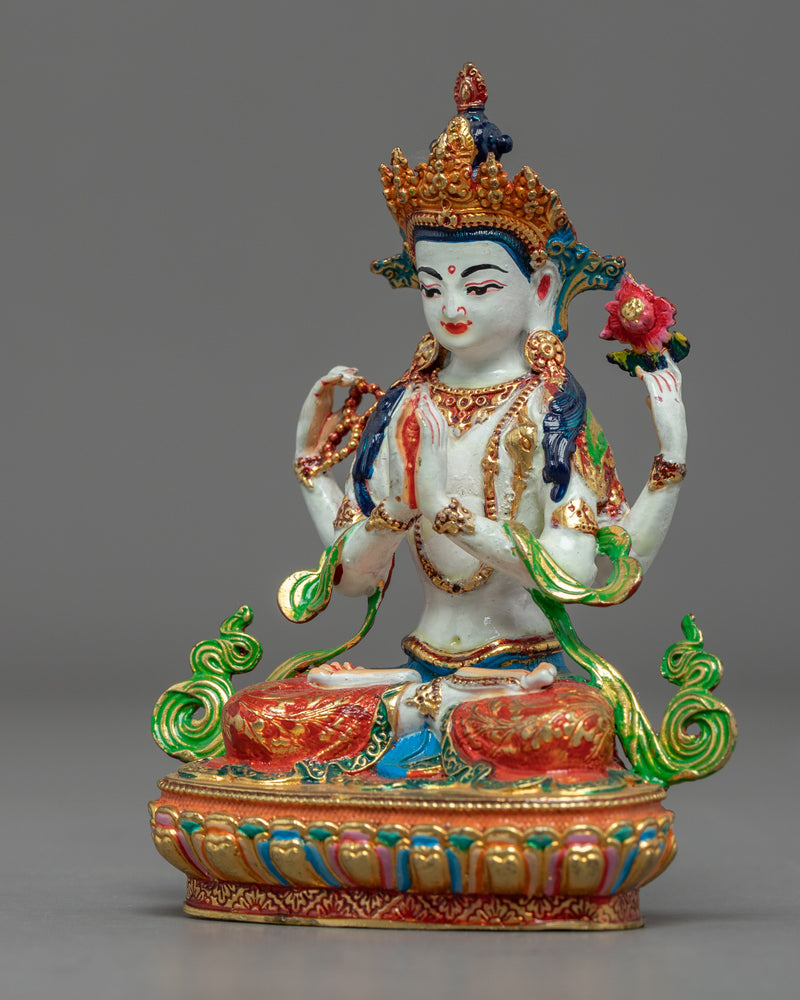 Mini Statue of Chenrezig | Boddhisattva of Compassion