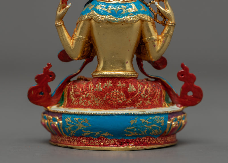 Statue of the 4 Armed Chenrezig | Compassion Deity
