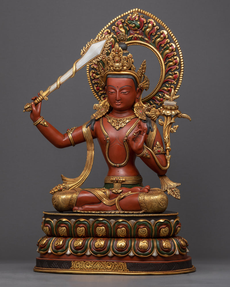 Manjushri Flaming Sword | Himalayan Art | Manjushree Statue