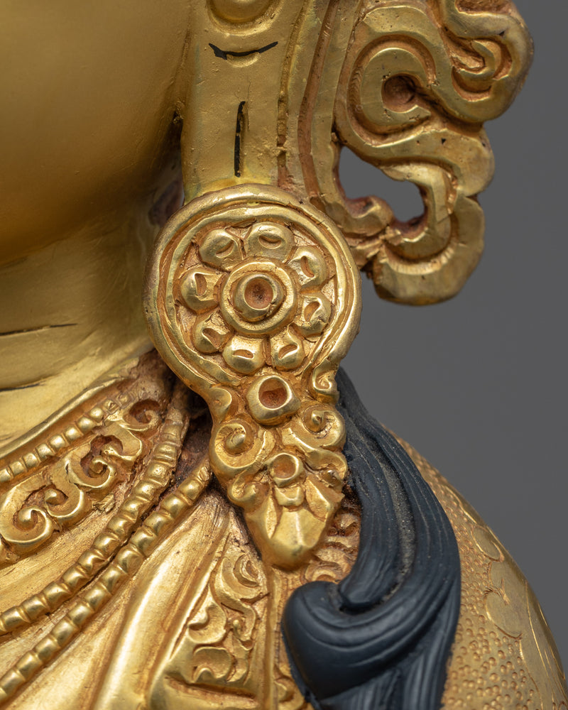 Amitayus Buddha of Long Life |  Hand Carved Buddhist Deity | Gold Gilded