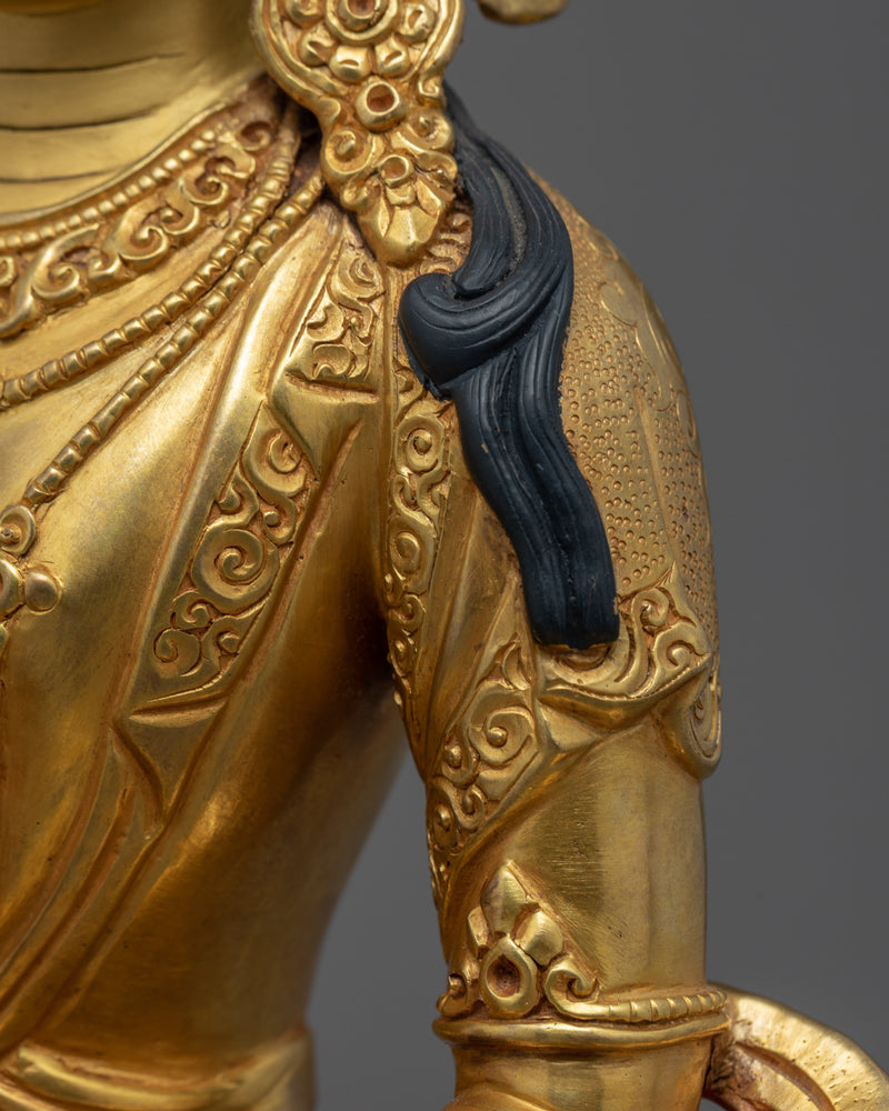 Amitayus Buddha of Long Life |  Hand Carved Buddhist Deity | Gold Gilded