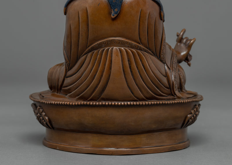 Guru Padmasambhava Copper Statue | Himalayan Tibetan Artwork