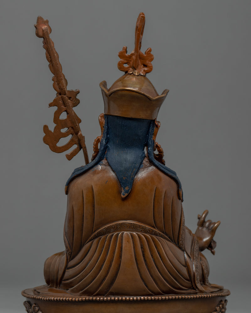 Guru Padmasambhava Copper Statue | Himalayan Tibetan Artwork