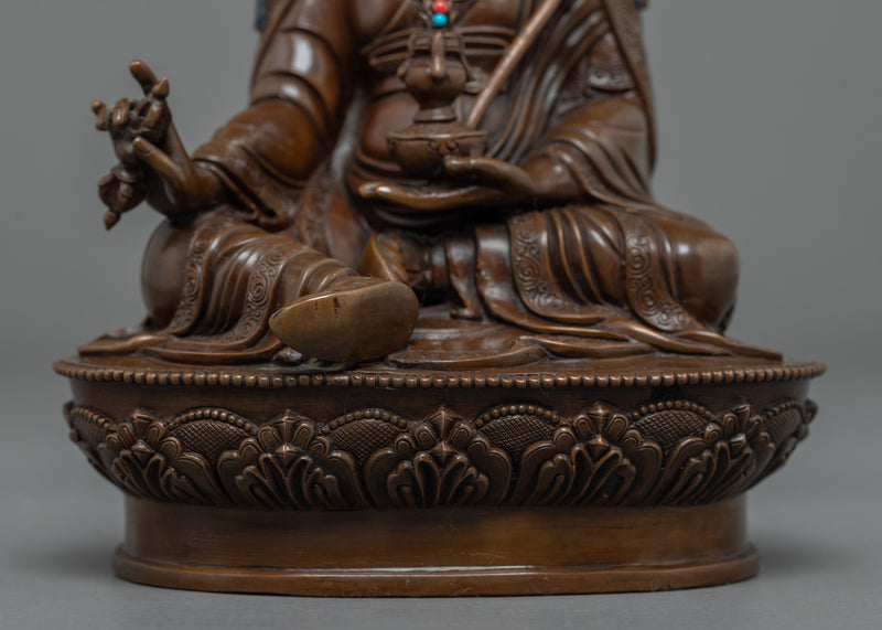 Guru Padmasambhava Copper Statue | Himalayan Tibetan Artwork
