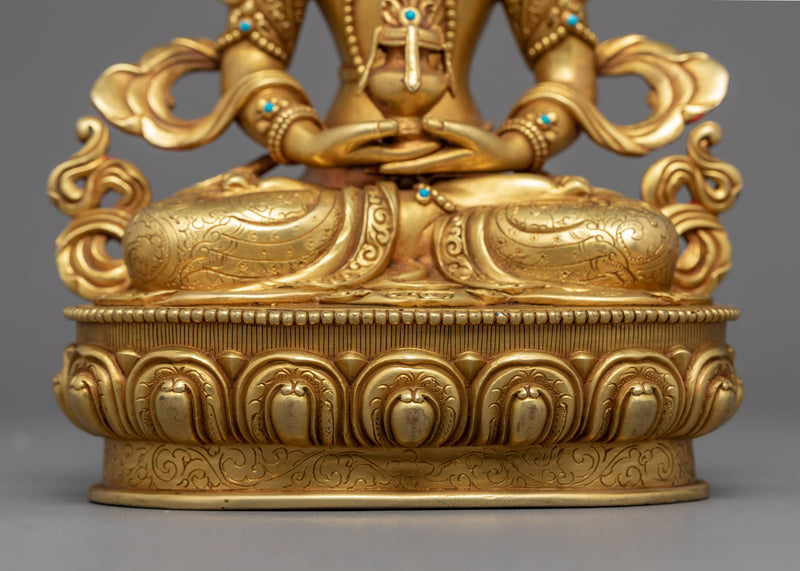 Buddha Amitayus Sculpture | Traditional Buddhist Art