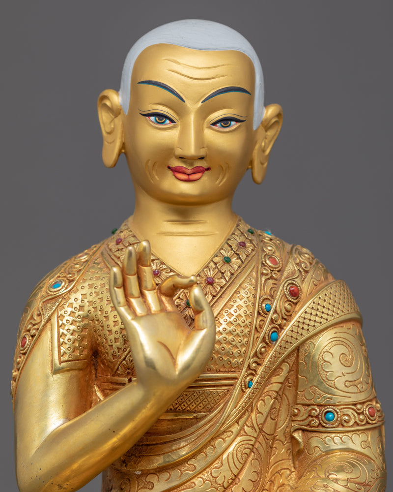 Tsongkhapa and His Disciples Set Statue | Himalayan Art of Nepal