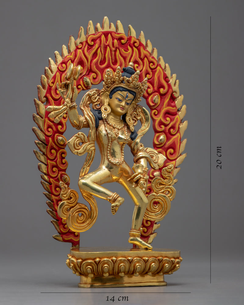 Machig Labdron Sculpture | 24K Gold Gilded Yogini Statue